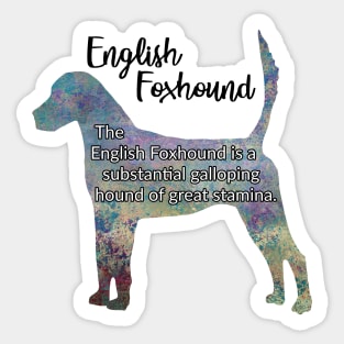 English Foxhound Sticker